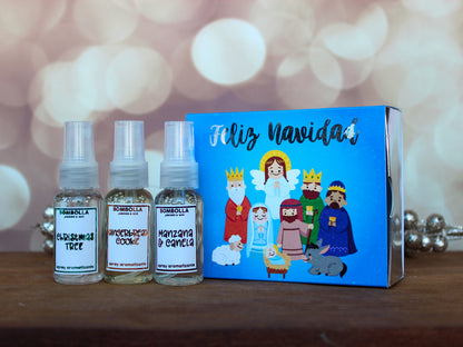 Cajita Personalizada con 3 Sprays Aromatizantes