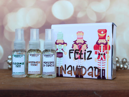 Cajita Personalizada con 3 Sprays Aromatizantes